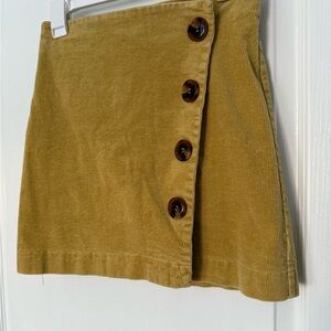 Altar'd State Yellow Asymmetrical A-line Mini Skirt